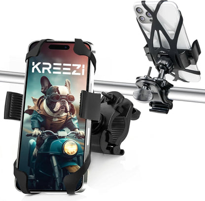 Kreezi XR12 PRO Mobiele telefoonhouder fiets tot 6.8 inch - Zwart - GSM - Fietshouder