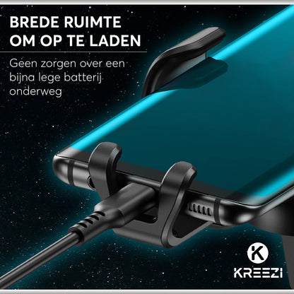 Kreezi RX4 PRO Mobiele telefoonhouder auto ventilatie rooster - Zwart - GSM - Autohouder